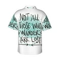 thumbnail image 3 of Daiia Not All Who Wander Are Lost1 Hawaiian Shirt for Men Gentle Cotton Regular Short Sleeve Casual-X-Large, 3 of 9