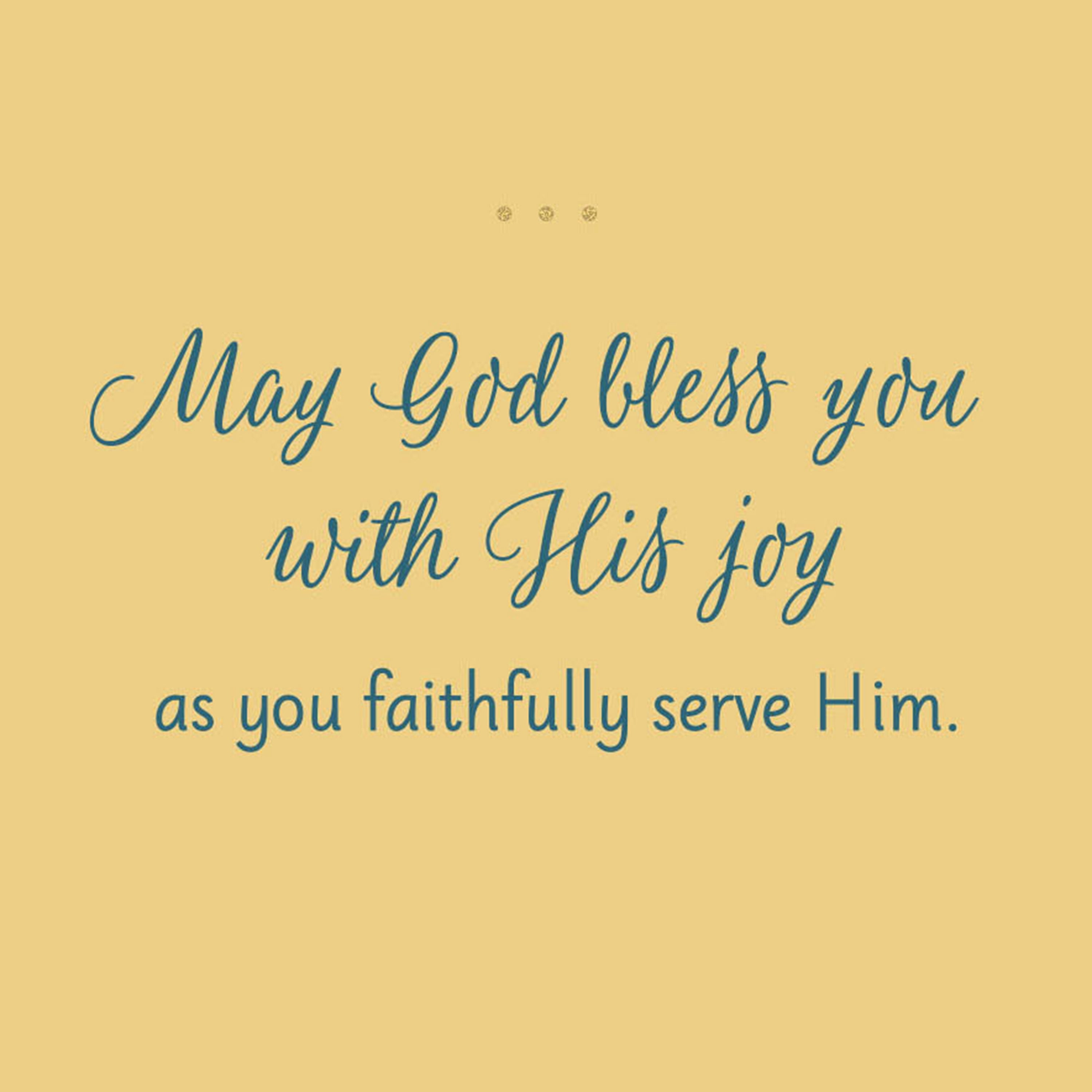 DaySpring Clergy Appreciation Card (Your Faithful Service to God), 1 Count