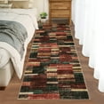 thumbnail image 3 of Garvee Geometric Runner Rug 2x6 Modern Washable Rug for Bedroom, Non-Slip Stain Resistant Indoor Carpet for Hallway Entryway Laundry Room, Red, 3 of 8