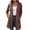 L0056 Coffee, variant on Women's Long Hooded Jacket with Zipper Opening Long Sleeve Solid Color Versatile Autumn Wear with Pockets