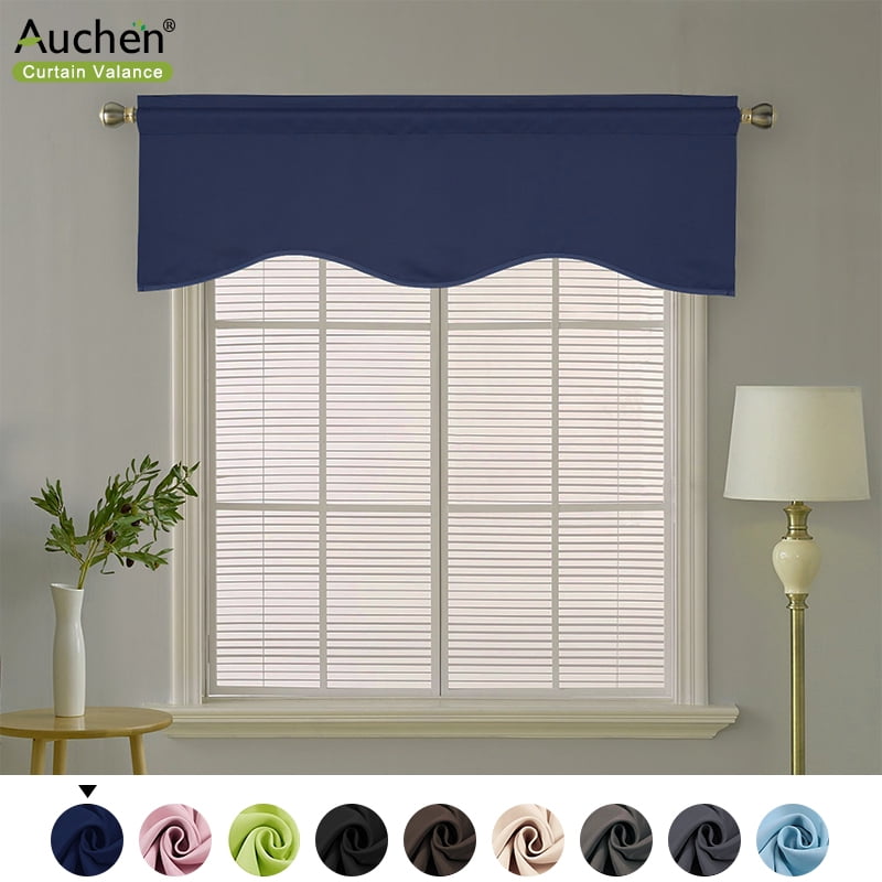 Auchen 52 X 18 Window Curtains, Curtains With Valance For Living Room