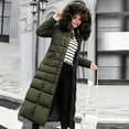thumbnail image 6 of Aboser Long Hooded Quilted Jackets for Women Thick Zip Up Puffer Jacket Coat Warm Long Sleeve Puffy Coats with Faux Fur Hood, 6 of 6