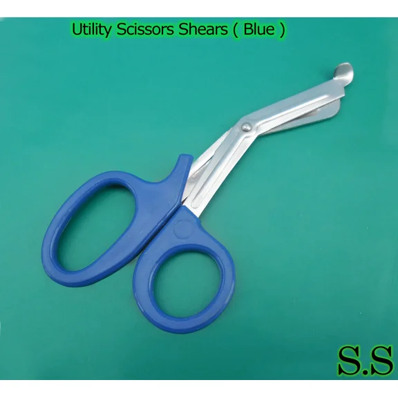3 Pieces Emt Utility Scissors Shears 5.5" Blue Colored New Brand