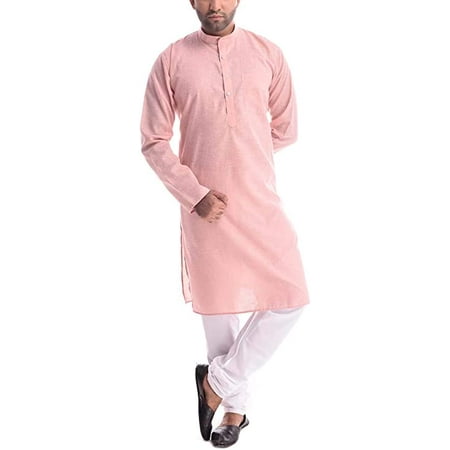 

Royal Kurta Mens Cotton Kurta Pyjama (42 Peach)