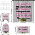 thumbnail image 3 of 4PCS/Sets Inspirational Quotes Shower Curtains, Black Motivational Art Words for Bathroom Decor, Waterproof Fabric Shower Curtain Non-Slip Rug, Bath Mat Toilet Seat Cover 12 Hooks, 71x71inch, 3 of 7