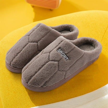 

Gubotare Slippers For Men Indoor And Outdoor Winter Fuzzy House Slippers Sandals Plush Fluffy Flats Slippers Warm Slide Shoes for Men Coffee 9.5