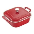 thumbnail image 6 of Staub Ceramic 4-pc Baking Pans Set, Casserole Dish with Lid, Brownie Pan, Cherry, 6 of 11