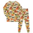 thumbnail image 4 of NIEWTR Girls Halloween Set Cute Cartoon Print Long Sleeved Homewear Two Piece Set Halloween Pajamas Toddler Girl Cute Pjs For Girls, 4 of 7