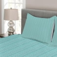 thumbnail image 3 of Ambesonne Teal Quilted Bedspread Set 3 Pcs, Vintage Arrows Colorful, King Size, Turquoise Grey White, 3 of 4