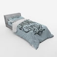 thumbnail image 2 of Ambesonne Saying Bedding Set 3 Pcs, Lifestyle, Twin, Blue Grey Charcoal Grey, 2 of 2