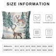 thumbnail image 5 of COMIO Christmas Pillow Covers Rustic Watercolor Tree Deer Brown Green Outdoor Decorative Throw Pillows Farmhouse Winter Themed Holiday Pillowcases  Cushion Case Decor for Sofa Couch Bed, 5 of 5