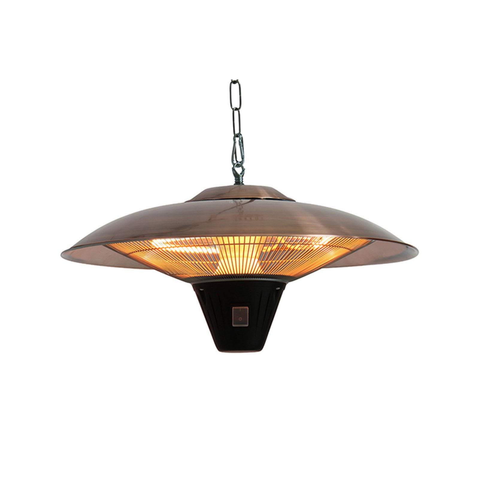 Fire Sense Gunnison Hanging Halogen Patio Heater Brushed Copper