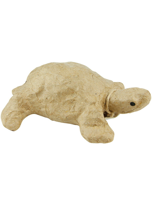 Decopatch Papier-Mache Small Animal Figurines - 4 1/2 to 5" - Turtle