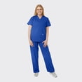 thumbnail image 2 of SPECTRUM UNIFORMS Scrub Tops Medical Unisex V-Neck Yoga Soft Fabric Medical Professionals Hospital and Lab Workwear Nurse Top Royal Blue, 2 of 5
