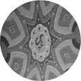 thumbnail image 1 of Ahgly Company Indoor Round Patterned Gunmetal Gray Area Rugs, 8' Round, 1 of 6