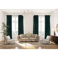 thumbnail image 1 of 3S Brother's Extra Long Solid Luxury Matte Velvet Soft Curtain Deep Green Single Panel Hanging Back Tap & Rod Pocket Home Décor 5-25 Feet Custom Made Curtains -Made in Turkey Each(52"x252"), 1 of 7
