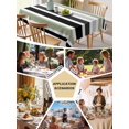 thumbnail image 5 of Sage Green Black Stripe Table Cloth, Modern Abstract Coarse Striped Waterproof Tablecloth for Rectangle Tables, Reusable Washable Fabric Table Cover for Restaurant Kitchen Dining Tables 60"x102", 5 of 6