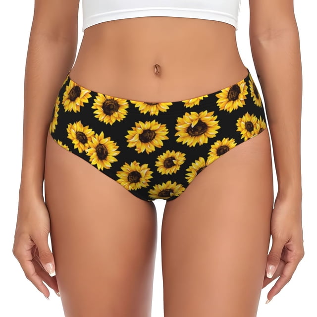 Fotbe Sunflower 6 Calzones Estampados para Mujer – Ropa Interior de Algodón, Cómoda, Suave y Elástica-4X-Large