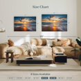 thumbnail image 4 of Elephant Stock Summer Ocean Sunrise Wall Art - Horizontal Canvas Wall Art - Living Room Wall Decor - Nature Canvas - Blue And Gray Decor - 45" x 30", 4 of 8