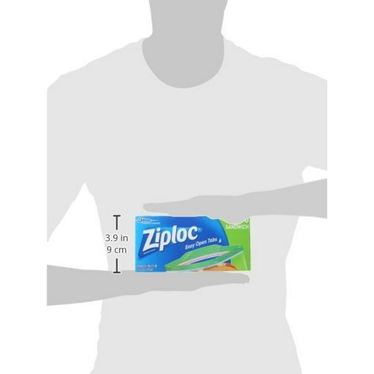 Ziploc Easy Open Tabs Sandwich Bags, 90 ct - Zip Close