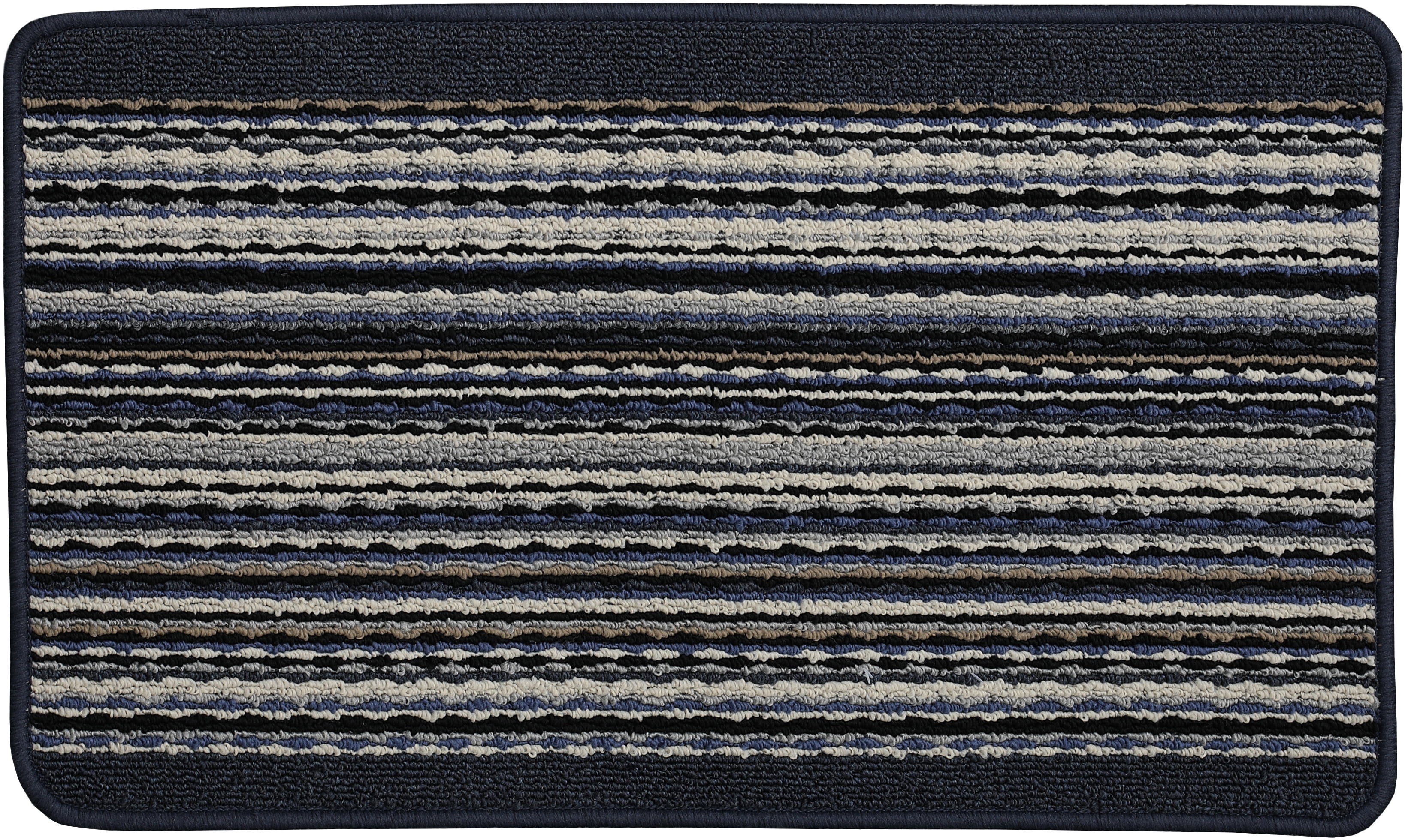 Mainstays Apollo Striped Indoor Living Room Accent Rug, Navy, 1'4