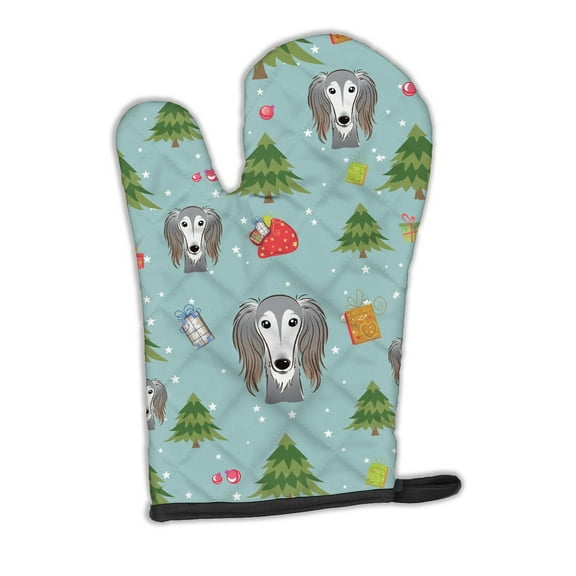 Carolines Treasures BB5018OVMT Christmas Saluki Oven Mitt Large multicolor