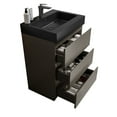 thumbnail image 4 of 24" Gray Bathroom Vanity with Sink, Large Storage Freestanding Bathroom Vanity for Modern Bathroom, One-Piece Black Sink Basin Without Drain and Faucet, Pre-assembled, 4 of 6
