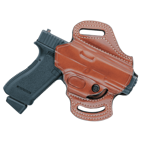 aker leather 168a flatsider xr13 open top belt slide holster for colt, beretta, glock, heckler & koch, smith & wesson, sig sauer, and springfield pistols