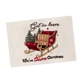 thumbnail image 2 of Mantel individual navideño 2024, lavable, con aislamiento térmico, para Navidad, estilo granja Trineo, 2 of 9