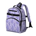 thumbnail image 2 of Paisley and Floral White Pattern Cute School Backpack Bag for School with Padded Back and Adjustable Shoulder Straps 15.25"x11.5"x5.25", 2 of 5