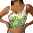 thumbnail image 1 of Balery Plants and Insects Sujetadores deportivos con espalda cruzada para mujer, acolchados, sin costuras, de alto impacto, ideales para yoga, gimnasio, entrenamiento y fitness.-Small, 1 of 8