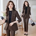 thumbnail image 1 of Traje profesional, traje de otoño, temperamento de moda para mujer, estilo diosa, ropa de trabajo, traje de viajero, ropa formal, 1 of 5