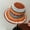 Orange white coffee, variant on French Color Blocking Hollow Woven Straw Hat For Women's Summer Beach Vacation Sun Shading And Sun Protection Hat With Large Brim Straw Woven Fisherman Hat