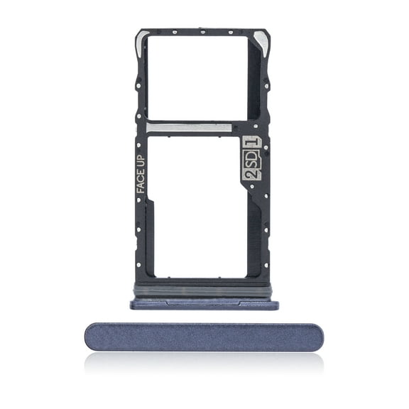 Replacement Dual Sim Card Tray Compatible For Motorola Moto G50 (XT2137 / 2021) (Steel Gray)