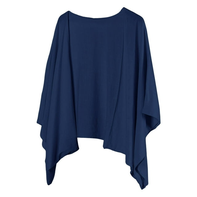 Women's Lightweight 3/4 Sleeve Cardigan with Loose Front Opening