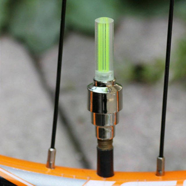 Luz de rueda LED verde, luz de válvula de rueda de neumático intermitente LED de 4 piezas para luz de neumático de rueda de motocicleta de bicicleta de coche