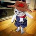 thumbnail image 4 of Deago Pet Dog Cat Halloween Costumes,The Cowboy Party Christmas Costume,West Cowboy Uniform Hat,Funny Pet Cowboy Outfit Clothing Dogs Cats, 4 of 7