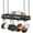 Charcoal Black and Black, variant on 31.7-Inch Hanging Pot Rack for Kitchen, Ceiling Mount Pan Rack with 16 Detachable S Hooks, Sturdy Industrial Metal Frame, Space-Saving Charcoal Black