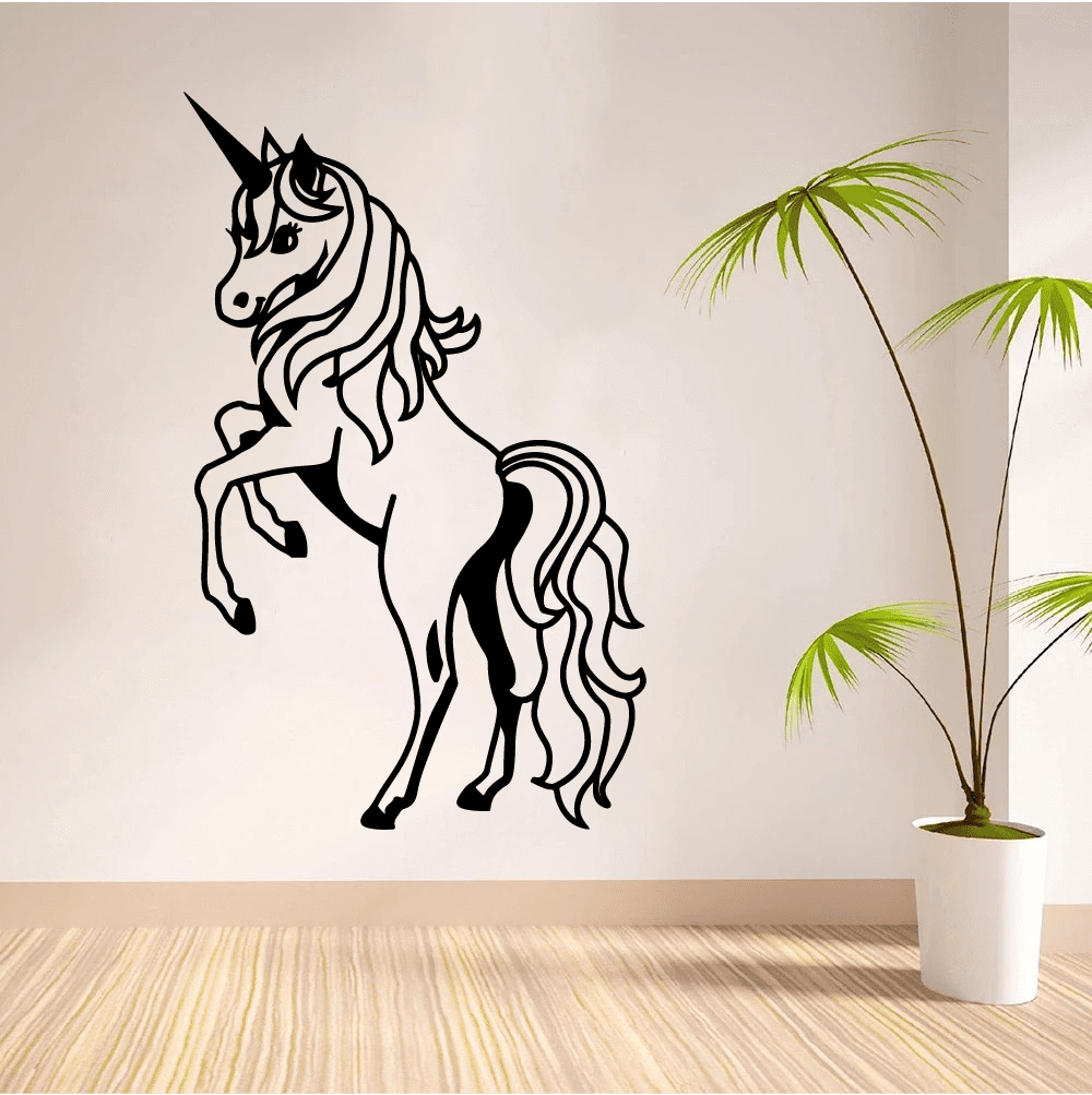 Beautiful Cute Unicorn Magical Unicorns Uni Corn Wall Sticker Art Decal for Girls Boys Kids Room