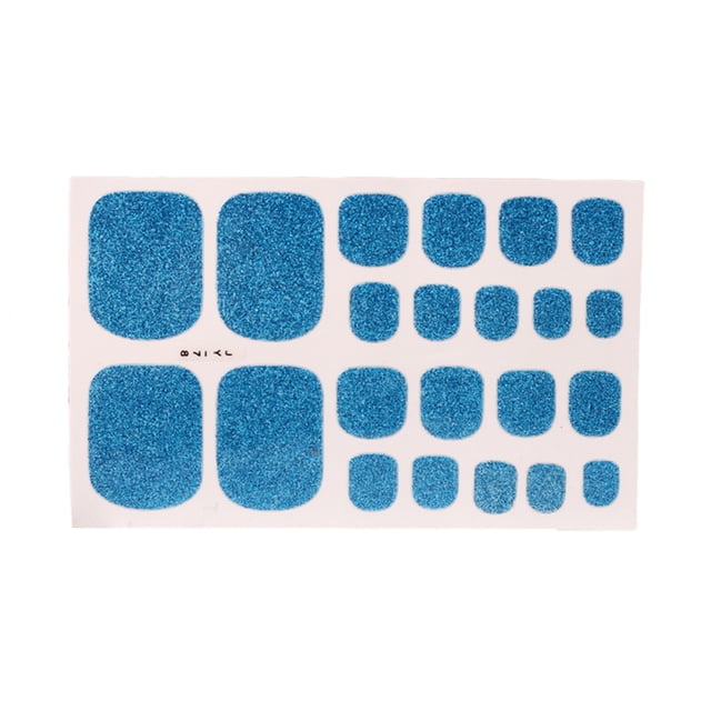 Qarigey 1 Juego de tiras de uñas de calle de colores, limas para uñas de los pies, autoadhesivas brillantes, impermeables, suministros universales para Type3 NO3 Qarigey CE011427-14