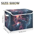 thumbnail image 5 of Yayeee Collapsible Cube Storage Bin with Lid Fabric Closet Decorative Basket with Handles, Glowing Jellyfish, 5 of 7
