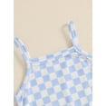 thumbnail image 6 of BemeyourBBs Baby Girl Summer Jumpsuit Sleeveless Checkered Print Romper Shorts, 6 of 9