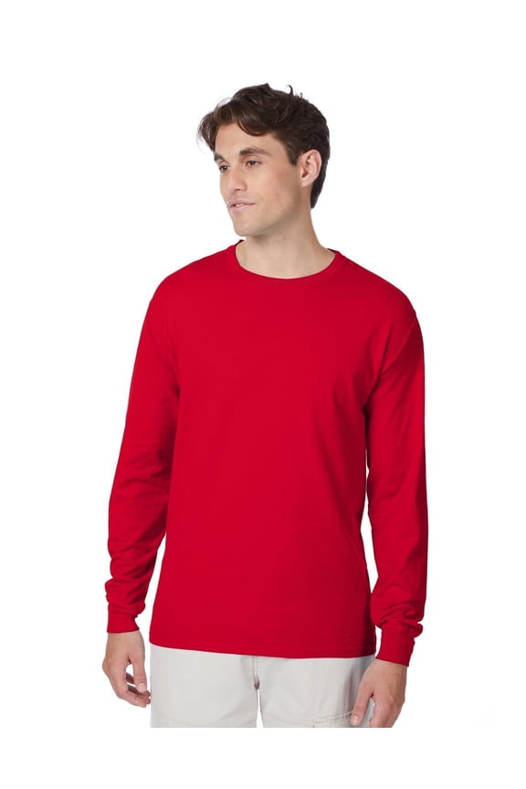 Beefy-T Unisex Long Sleeve T-Shirt Deep Red 2XL