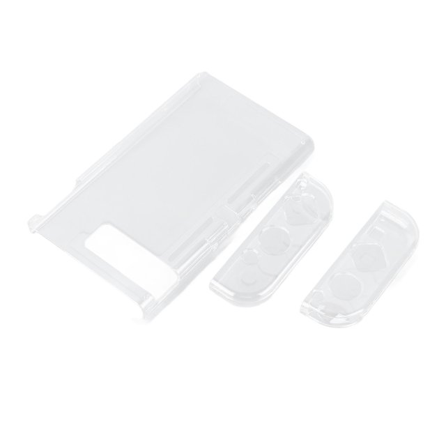 Funda protectora transparente para Switch, abertura precisa de orificios, alta transparencia, funda para consola de juegos dividida