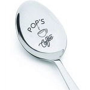 Engraved Spoon - Dad Gifts for Fathers Day Christmas gift |Birthday gift - Pop's Coffee Gift for Coffee Lovers