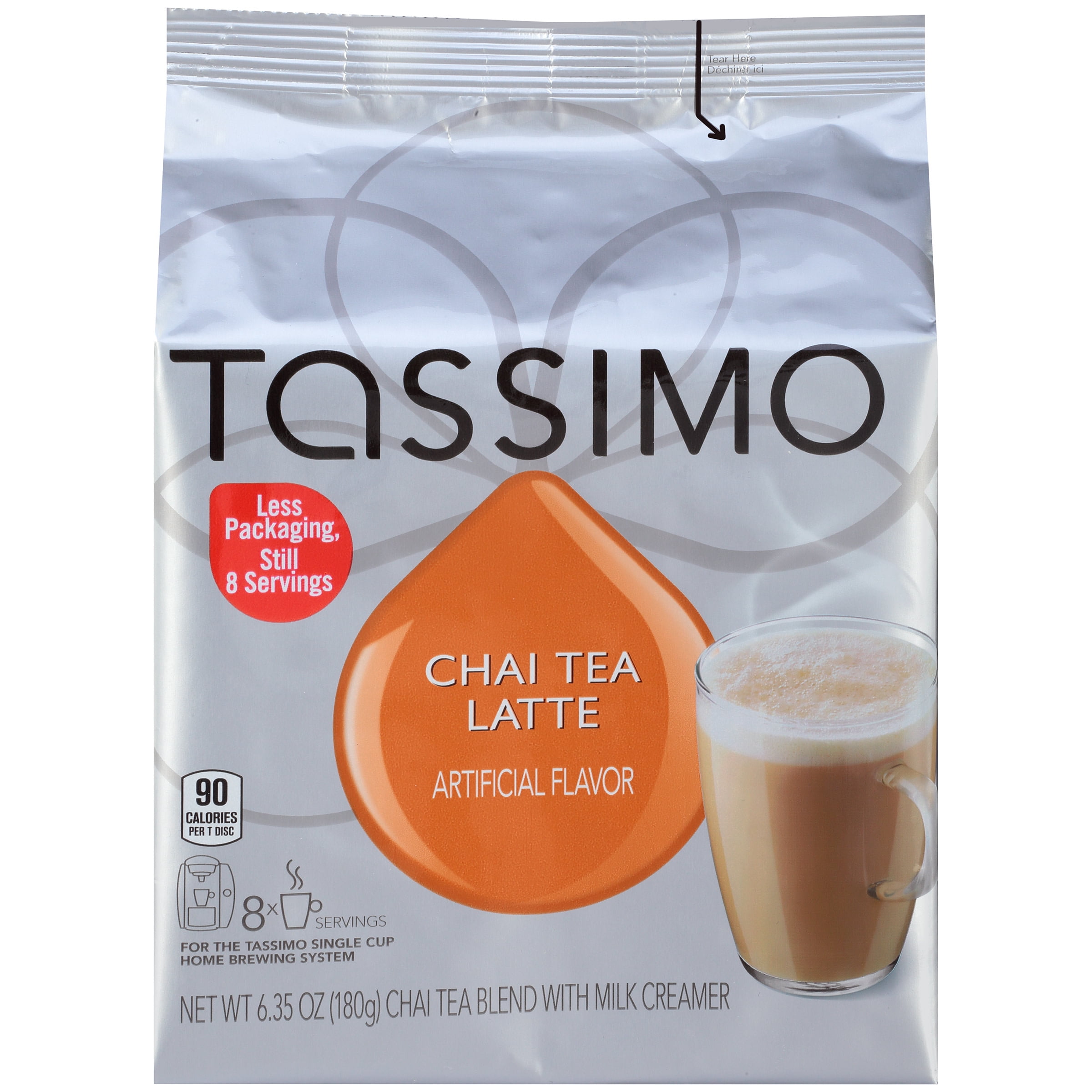 Tassimo Twinings Chai Tea Latte T Discs Capsule 2 6.35 oz Wrappers