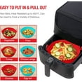 thumbnail image 6 of Fusion 2 Pack Air Fryer Silicone Liners Pot for 3 to 5 QT, Basket Bowl, Replacement of Flammable Parchment Paper, Reusable Baking Tray Oven Accessories, Red+Blue, (Top 8in, Bottom 6.75in), 6 of 7