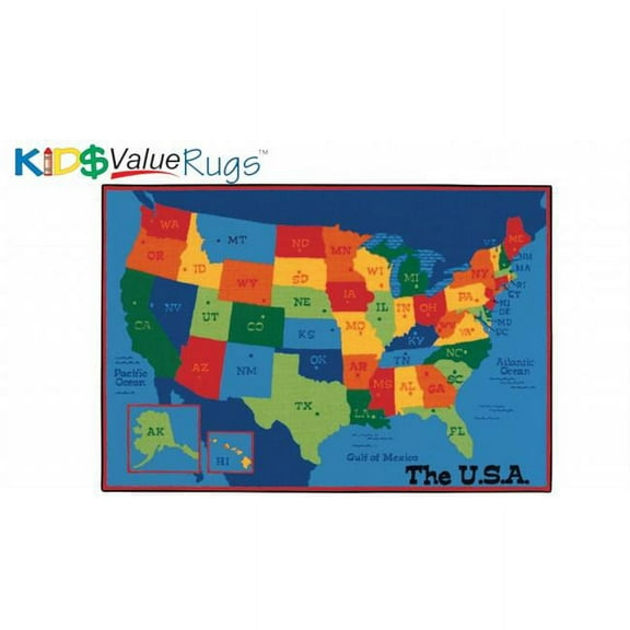 Carpets for Kids Kids Value Rug - USA Map