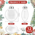 thumbnail image 6 of ChristmasDIY Decor,Clear Plastic Flat Disc Ornaments 2.36 Inch DIY Transparent Fillable Ornaments Balls, Christmas Balls for Christmas Hanging Ornaments Christmas Tree Decor ( 12 Pcs), 6 of 9