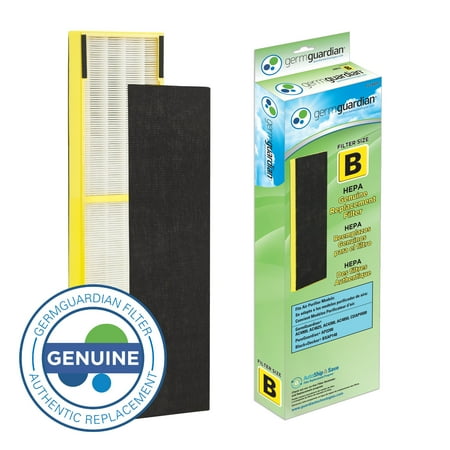 Germ Guardian FLT4825 True HEPA GENUINE Air Purifier Replacement Filter B for GermGuardian AC4300BPTCA, AC4900CA, AC4825, AC4825DLX, AC4850PT, CDAP4500BCA, CDAP4500WCA, and (Best Air Filter For Cat Allergies)